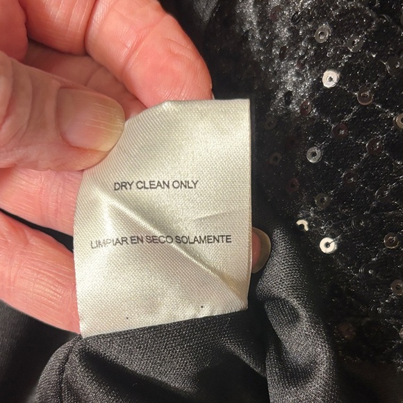 City Triangles Black Sequin Bodycon Mini Dress Thin Straps - Picture 10 of 14